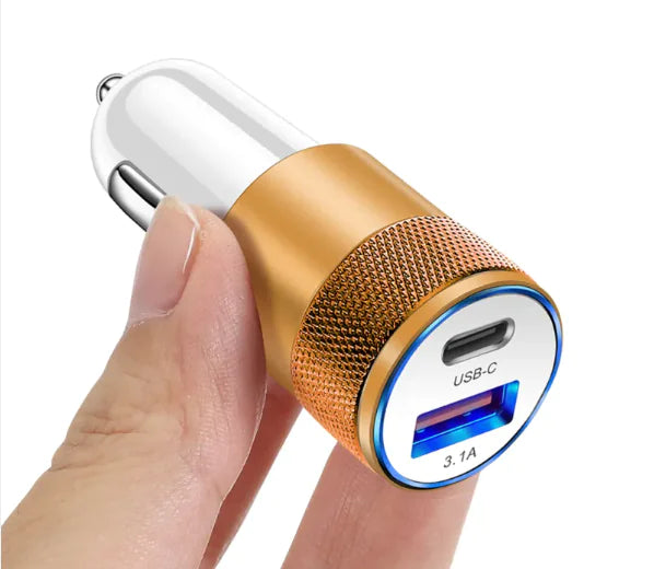 Aluminum Alloy Steel Car Charger Mobile Phone