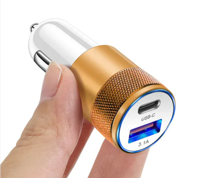 Aluminum Alloy Steel Car Charger Mobile Phone