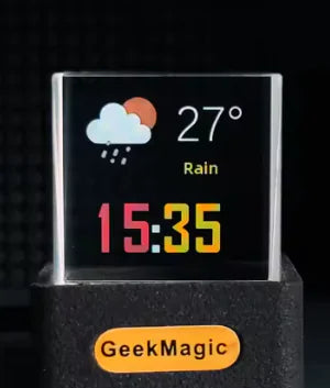 GeekMagic GIFTV Crystal Holographic Weather Station & Clock